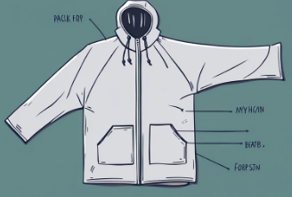 how to fold a rain poncho into its pocket