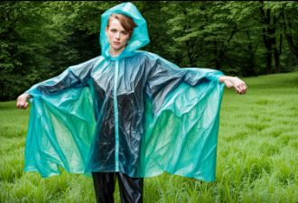how to make a rain poncho from a garbage bag