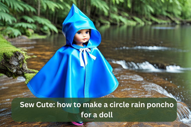 how to make a circle rain poncho for a doll