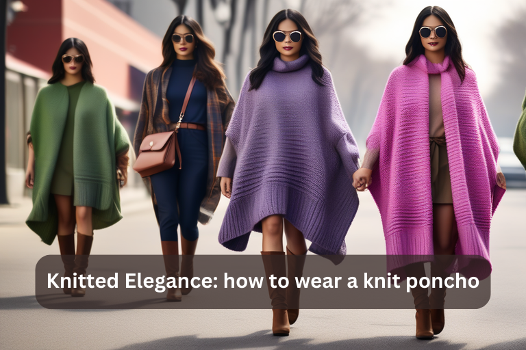how to wear a knit poncho